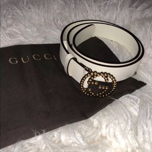 Authentic women’s GG Gucci belt antique gold